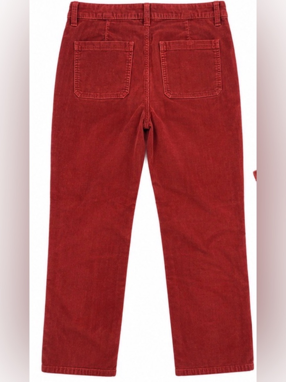 Wonderly Vintage Straight Corduroy Pants Red Size 10R High Rise Stretch - Picture 2 of 5